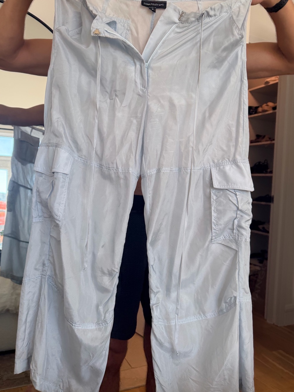 Dana Foley SOLD OUT Light Blue Cargo Wide-Leg Jumpsuit